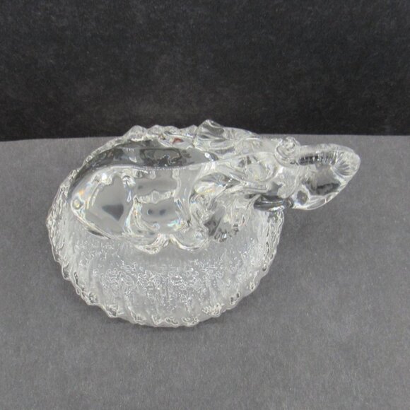 Crystal ELEPHANT Mom and BABY Calf Figurine on Frosted Base Vintage - Picture 2 of 11